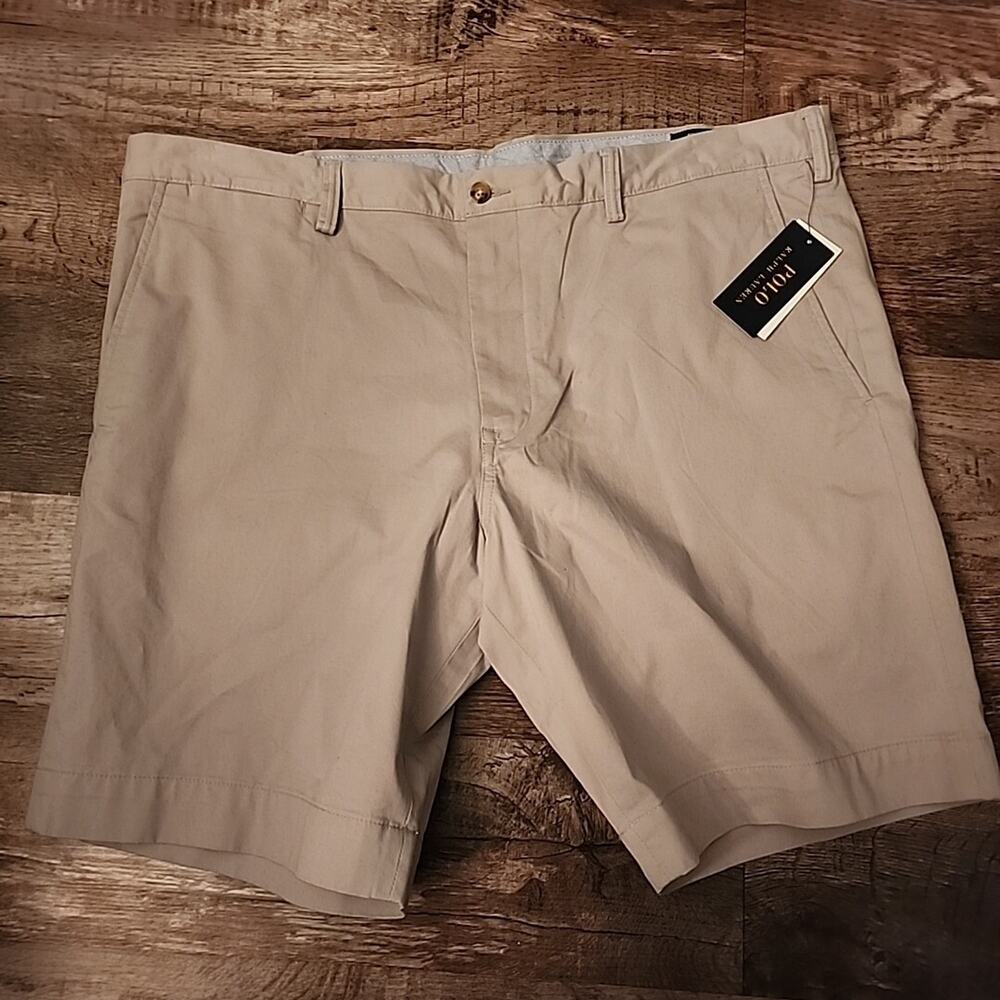 Polo Ralph Lauren Men's 9" Cotton Stretch Slim Fit Chino Shorts Soft Gray 42 NWT